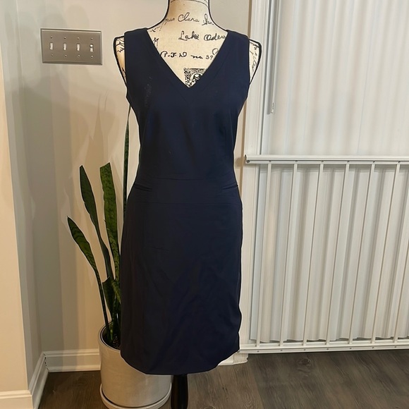 Lavia Sleeveless Sheath Navy Dress - Picture 1 of 8